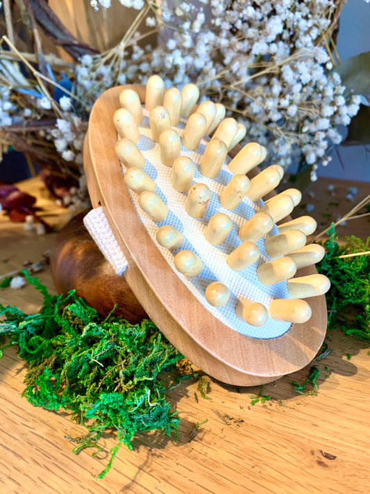 Wooden Lymphatic System Body Brush